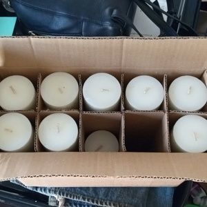 Ivory Pillar candles